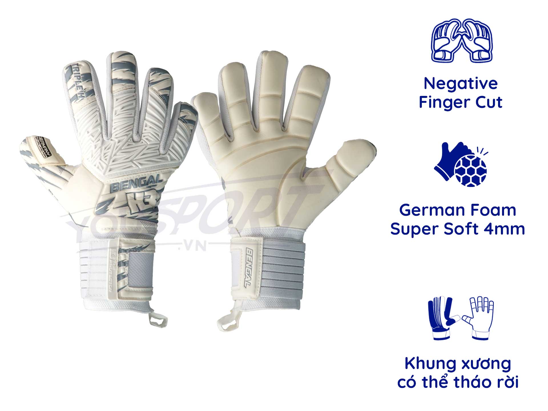 H3 Bengal là gì và công nghệ ép mút giúp tăng độ chắc tay trong găng tay thủ môn?