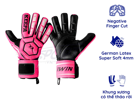 Găng tay thủ môn Iwin Keepa PRO GK02 Hồng