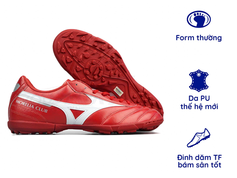 Giày bóng đá Mizuno Morelia II Club AS Đỏ