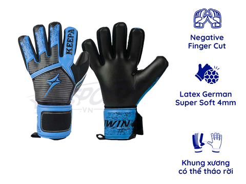 Găng tay thủ môn Iwin Keepa PRO GK01 Xanh Đen