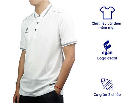 Áo Polo Nam Egan UV 3 Trắng