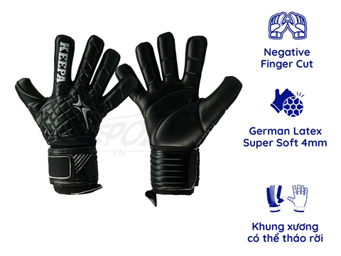 Găng tay thủ môn Iwin Keepa PRO GK04 Đen