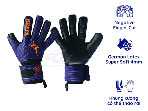 Găng tay thủ môn Iwin Keepa PRO GK04 Xanh Đen